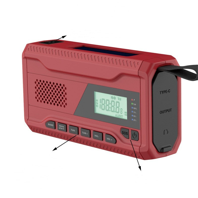Solar Hand-Crank NOAA Emergency Radio with Flashlight