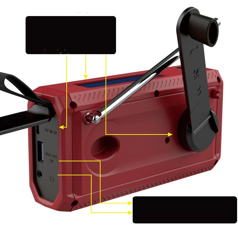 Solar Hand-Crank NOAA Emergency Radio with Flashlight